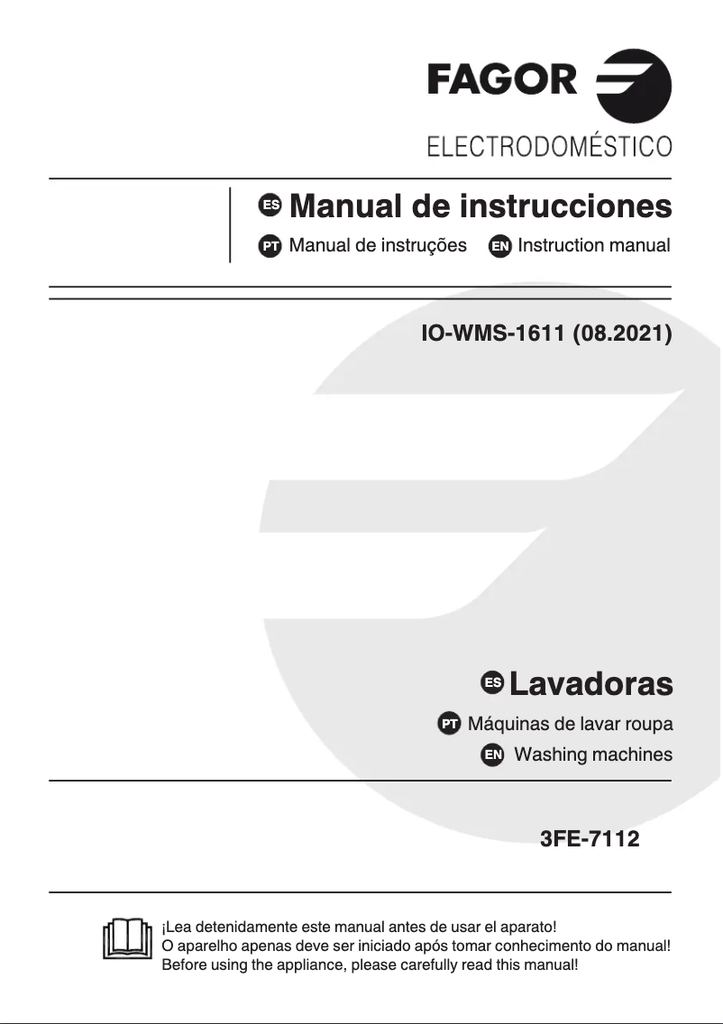 Page n°1 - Manuel utilisateur Fagor 3FE-7112