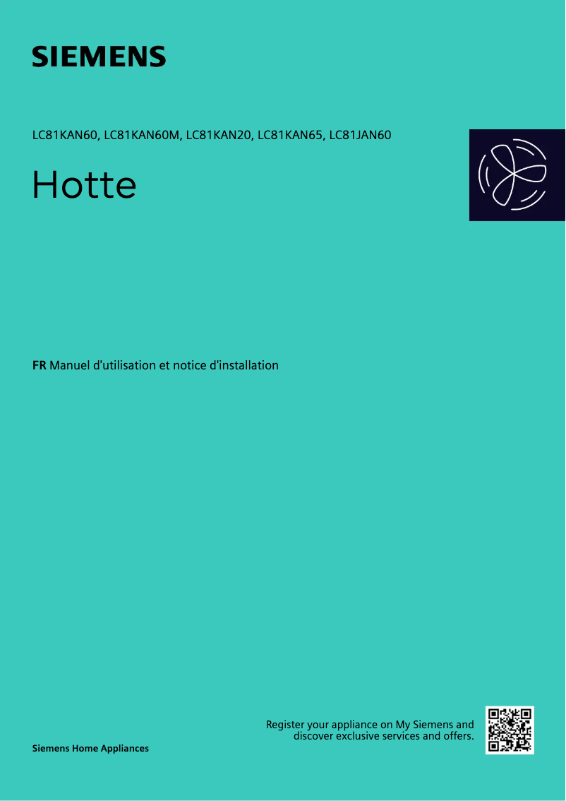 Page n°1 - Manuel utilisateur Siemens LC81KAN60M