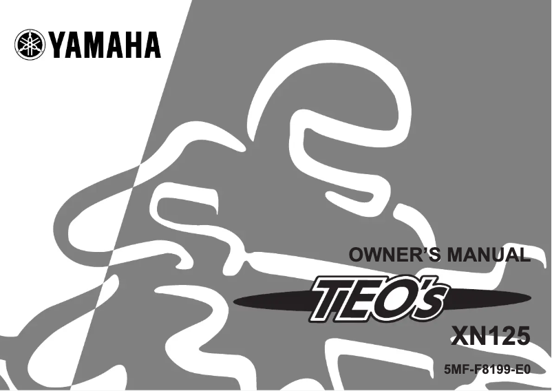 Page 1 de la notice Manuel utilisateur Yamaha TEO'S125