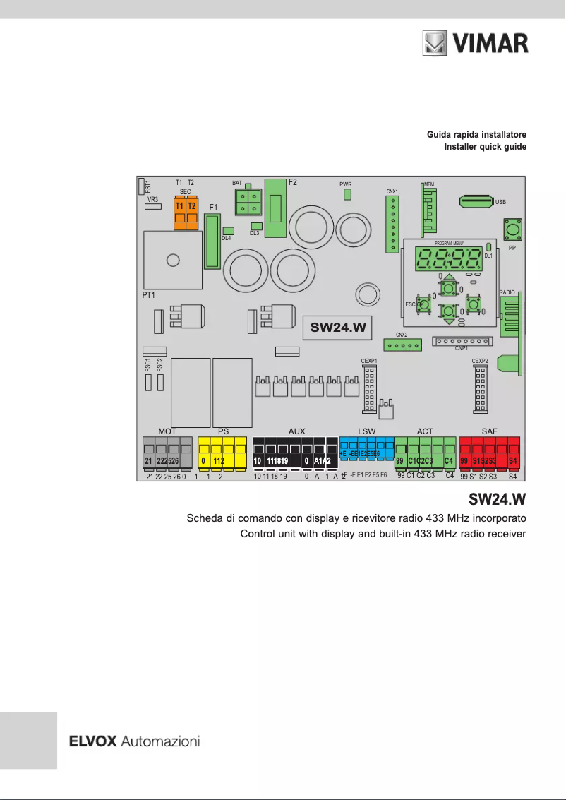 Page n°1 - Instructions / montage Vimar ELVOX EK07
