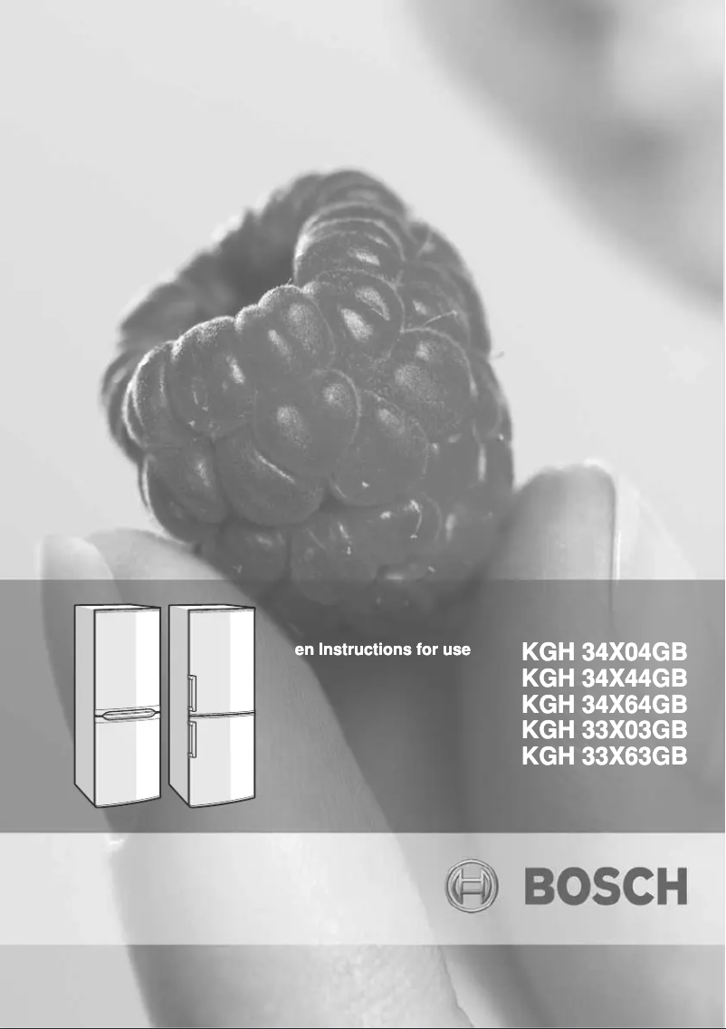 Page 1 de la notice Manuel utilisateur Bosch KGH33X03GB