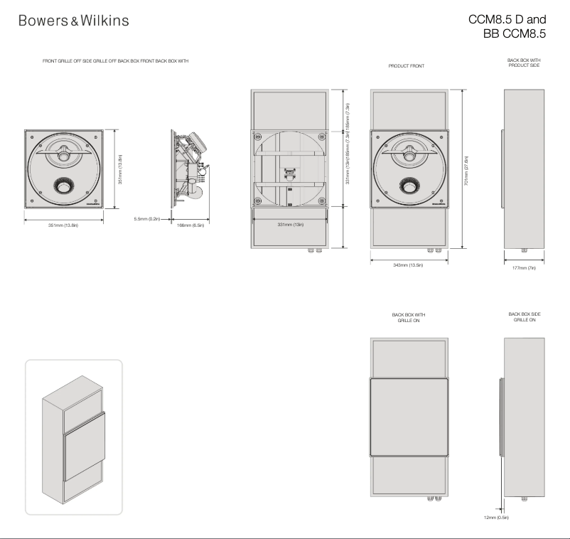 Page 1 de la notice Manuel utilisateur Bowers & Wilkins CCM7.5 S2