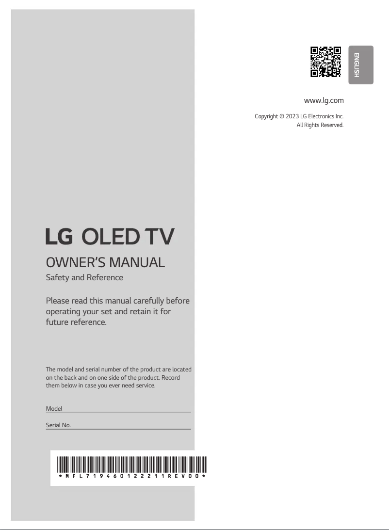 Page n°1 - Fiche technique LG OLED77B3PSA