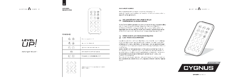 Image de la première page du manuel de l'appareil Cygnus