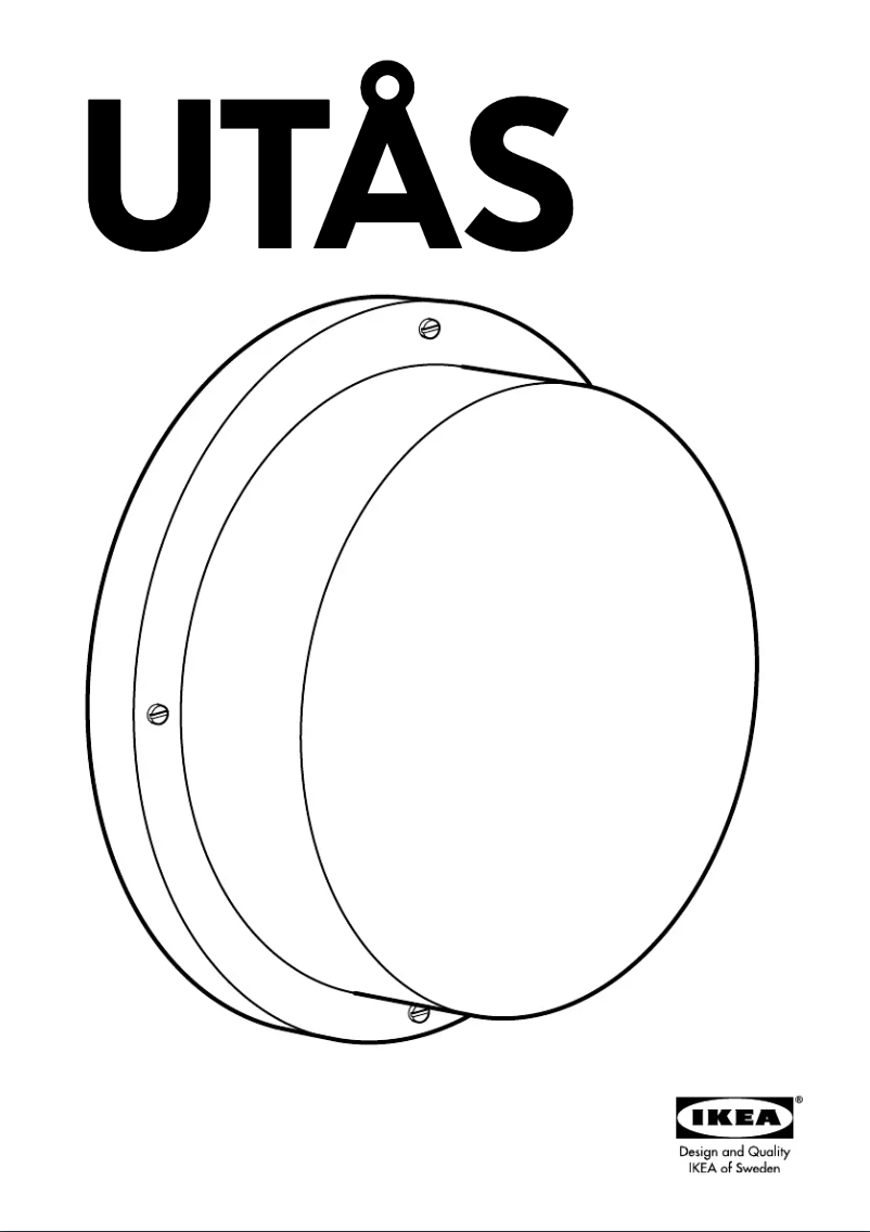 Page 1 de la notice Manuel utilisateur Ikea UTAS (Ceiling)