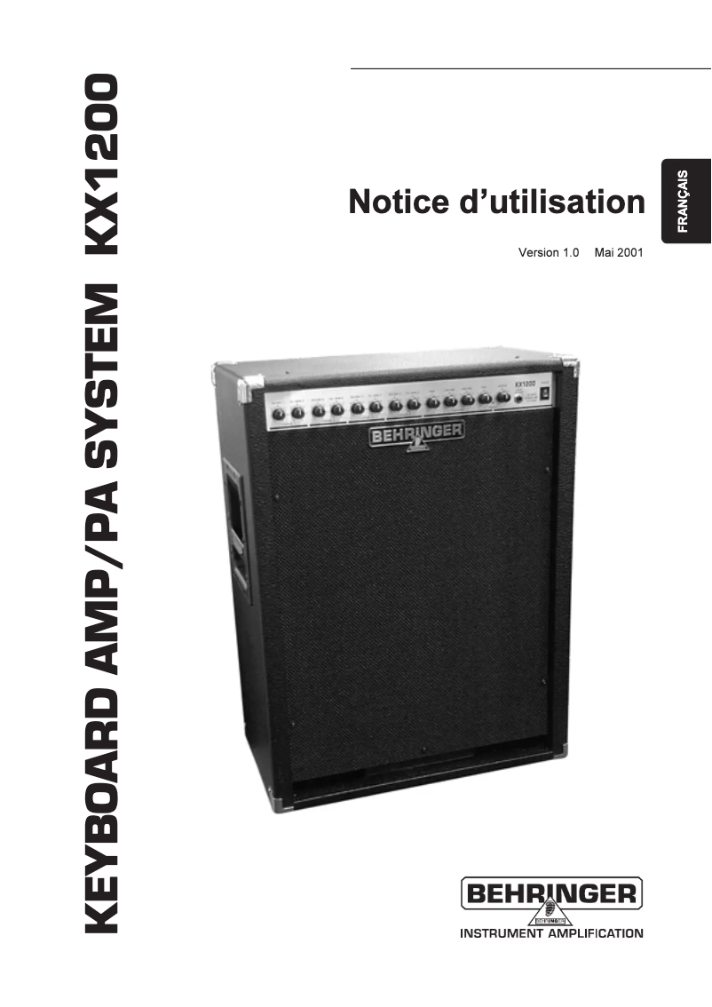 Image de la première page du manuel de l'appareil Keyboard AMP/PA System KX1200