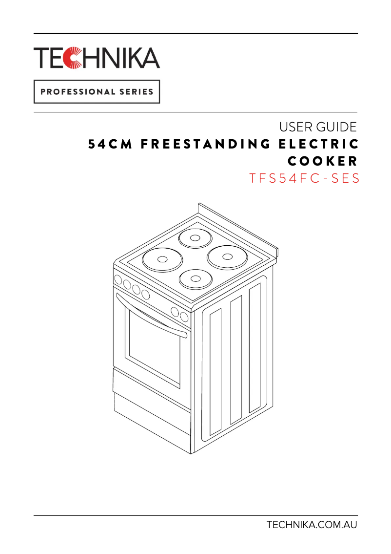 Page 1 de la notice Manuel utilisateur Technika TFS54FC-SES