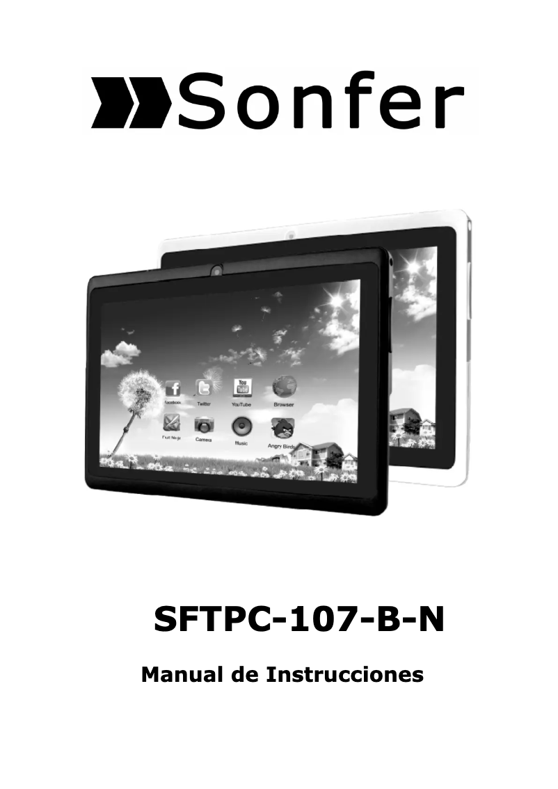 Image de la première page du manuel de l'appareil SFTPC-107-N