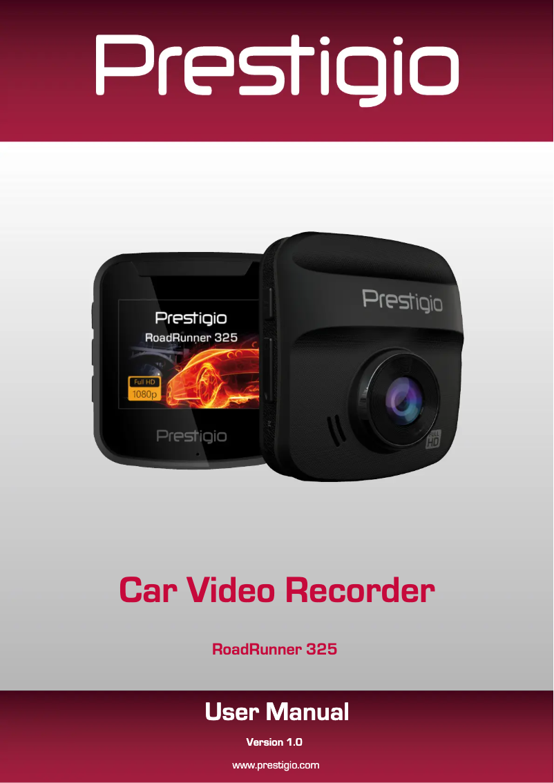Page n°1 - Manuel utilisateur Prestigio RoadRunner 325