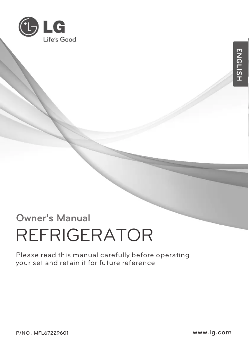 Page 1 de la notice Manuel utilisateur LG GR-V215RL