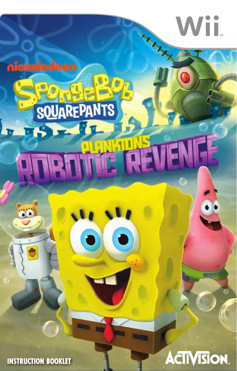 Image de la première page du manuel de l'appareil SpongeBob Squarepants - Planktons Robotic Revenge (Wii)