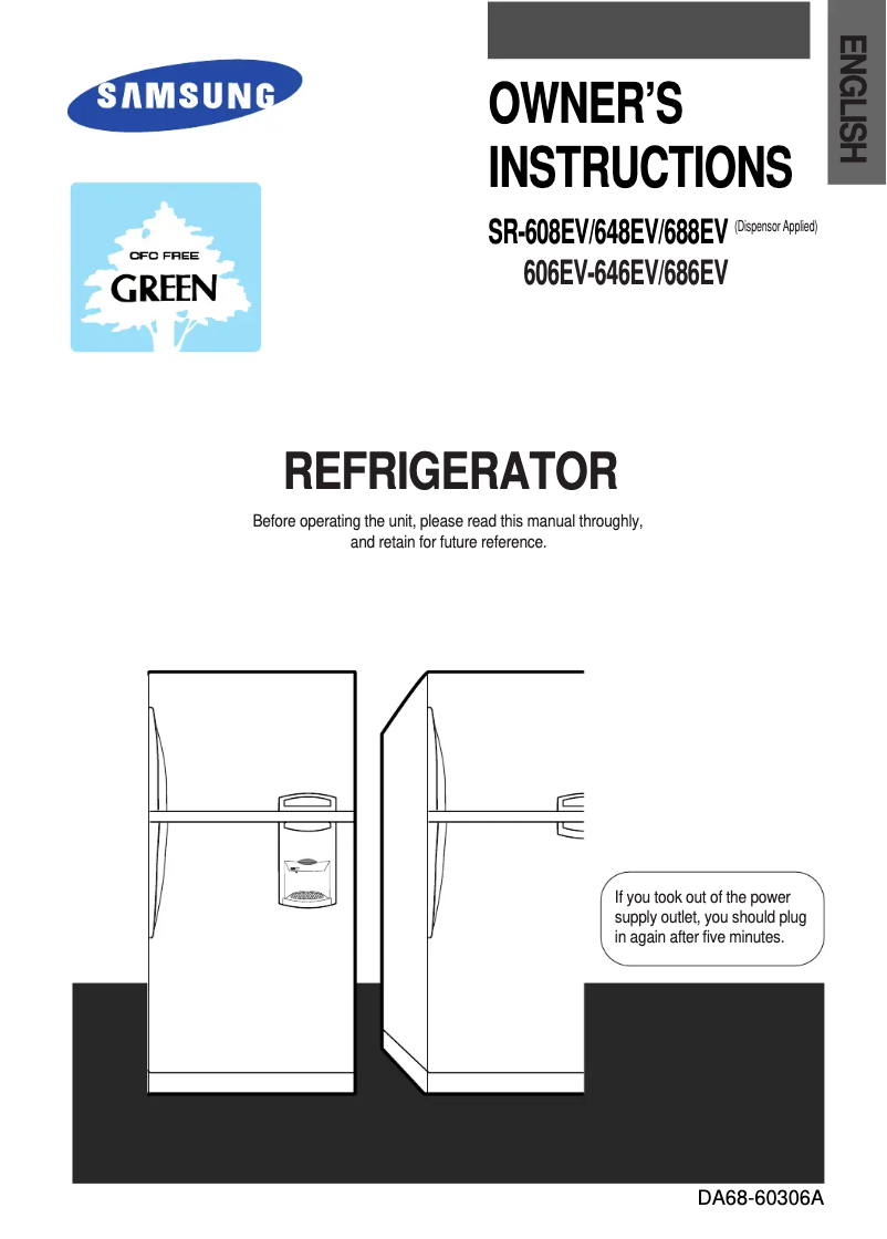 Page 1 de la notice Manuel utilisateur Samsung SR-648EVS