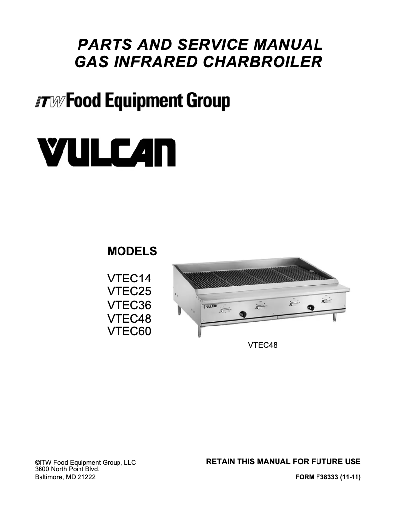 Page n°1 - Catalogue Vulcan VTEC60