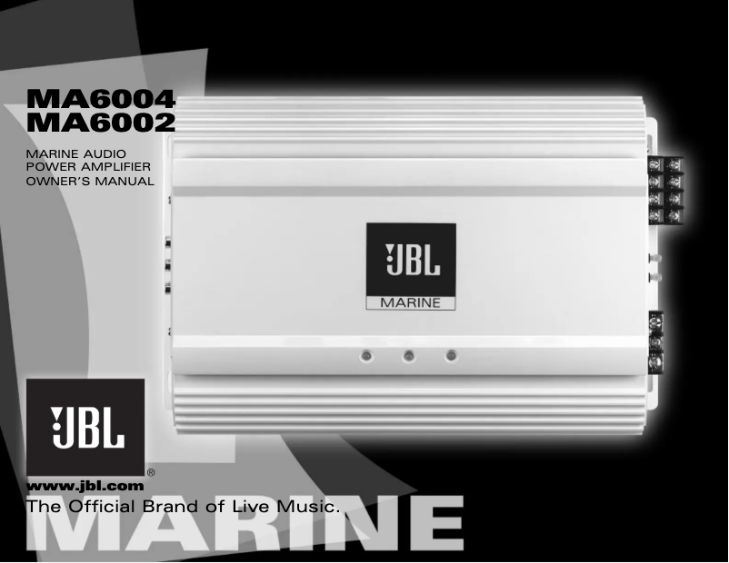 Image de la première page du manuel de l'appareil Marine MA6004