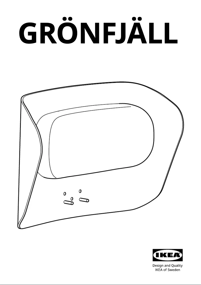 Page 1 de la notice Manuel utilisateur Ikea GRÖNFJÄLL 105.034.73