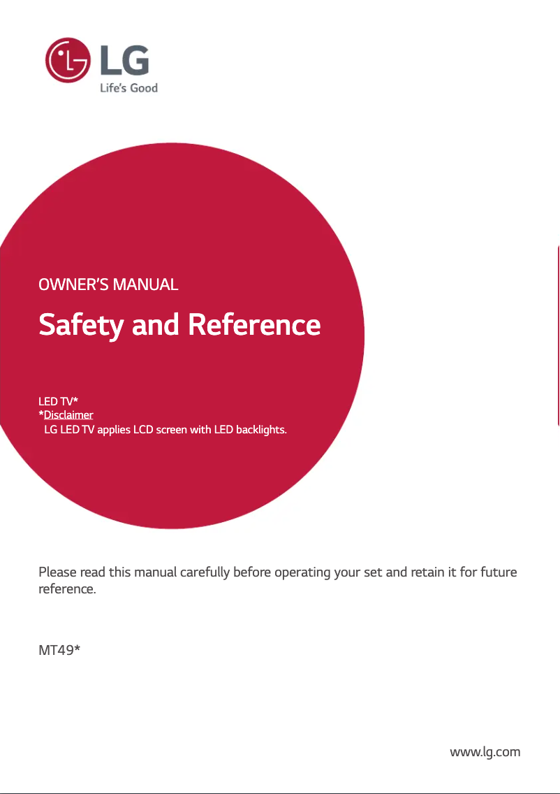 Page n°1 - Manuel utilisateur LG 24MT49VT