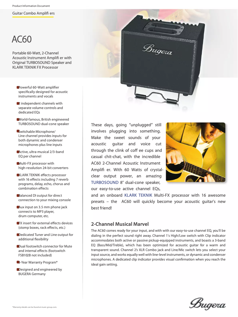 Image de la première page du manuel de l'appareil AC60