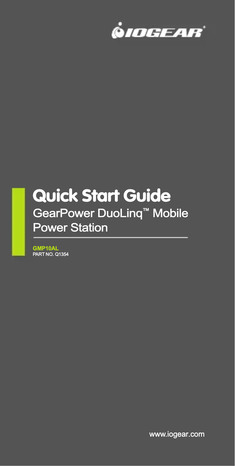 Page 1 de la notice Manuel utilisateur iogear GearPower DuoLinq