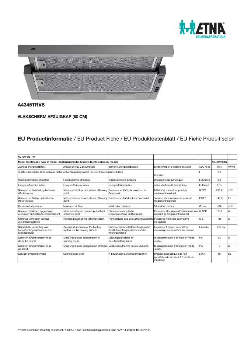 Image de la première page du manuel de l'appareil A4345TRVS