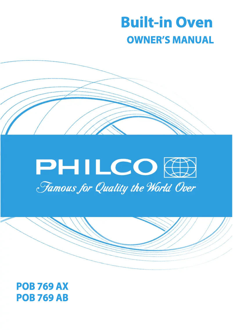 Page n°1 - Manuel utilisateur Philco POB 769 AX