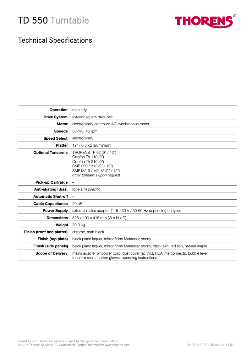 Image de la première page du manuel de l'appareil TD 550