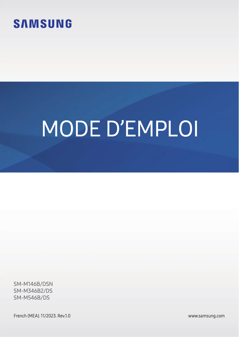 Page 1 de la notice Manuel utilisateur Samsung Galaxy M34 5G