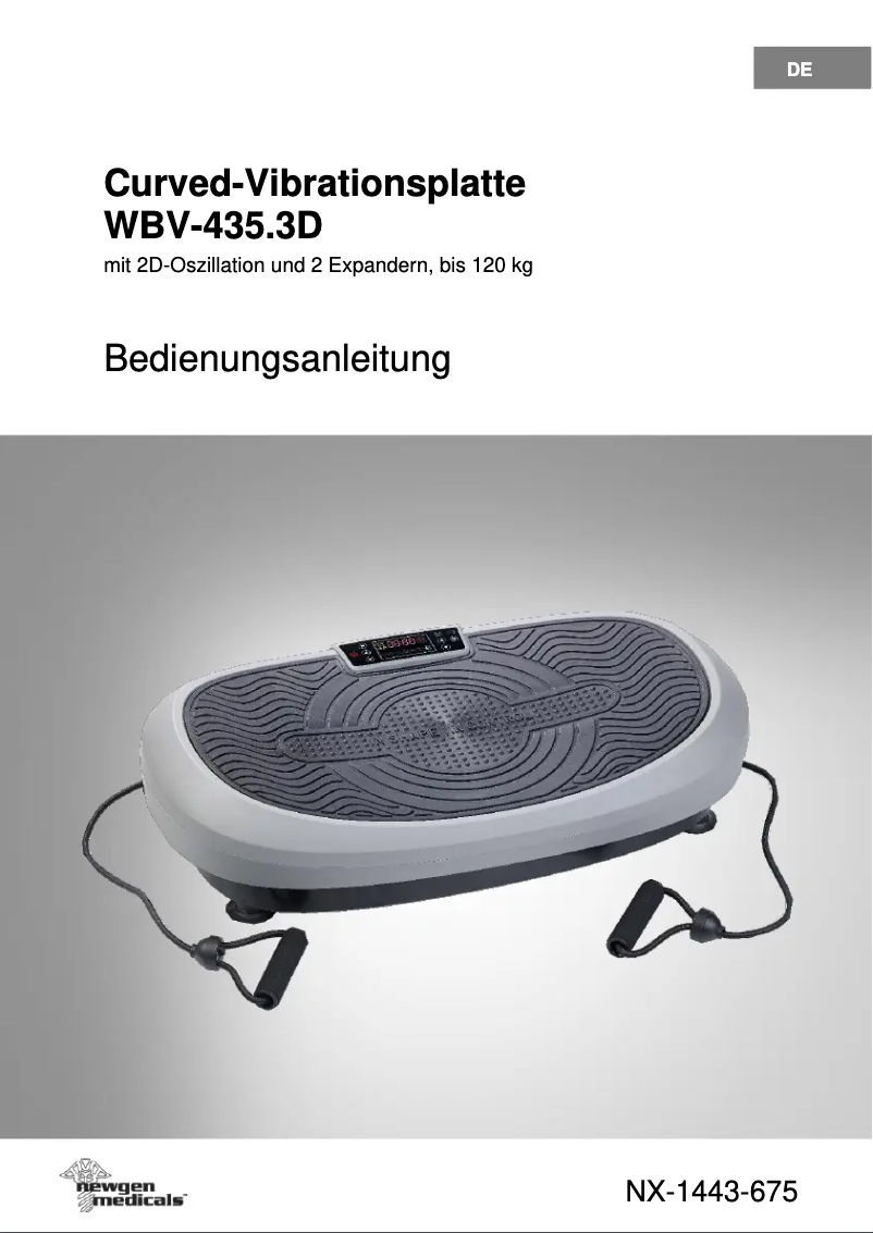 Página 1 del manual Manual de usuario Newgen Medicals WBV-435.3D