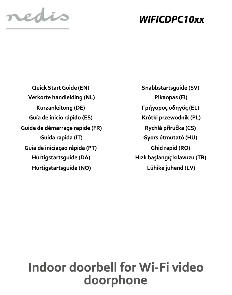 Page n°1 - Manuel utilisateur Nedis WIFICDPC10BK