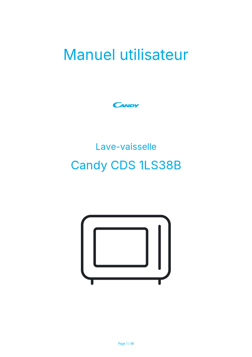 Image de la première page du manuel de l'appareil CDS 1LS38B