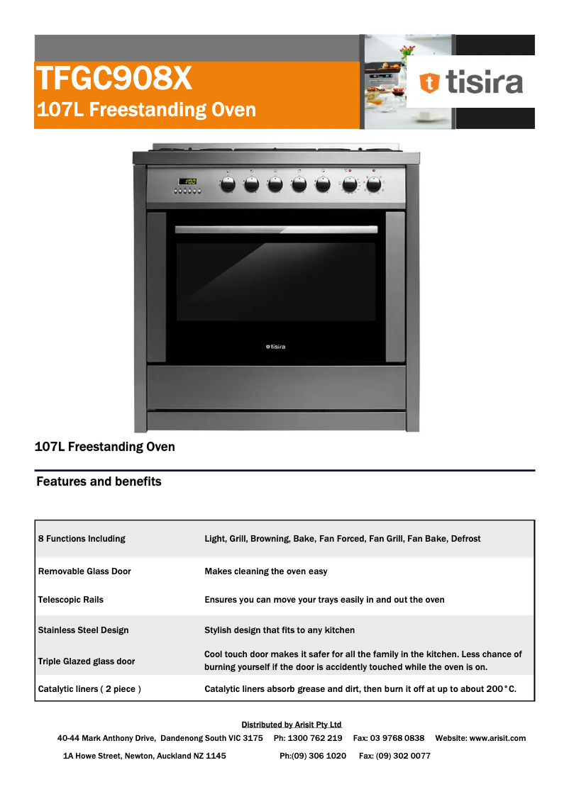 Image de la première page du manuel de l'appareil TFGC908X