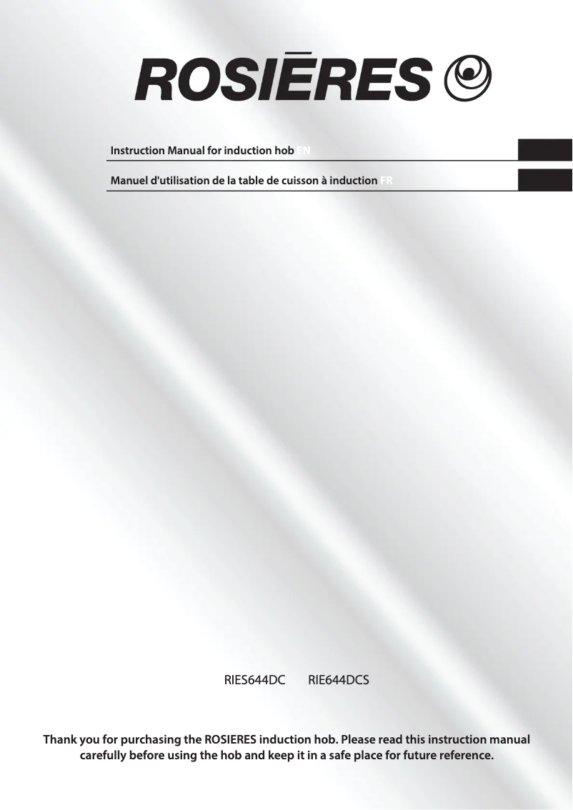 Page n°1 - Manuel utilisateur Rosieres RIE 644 DCS