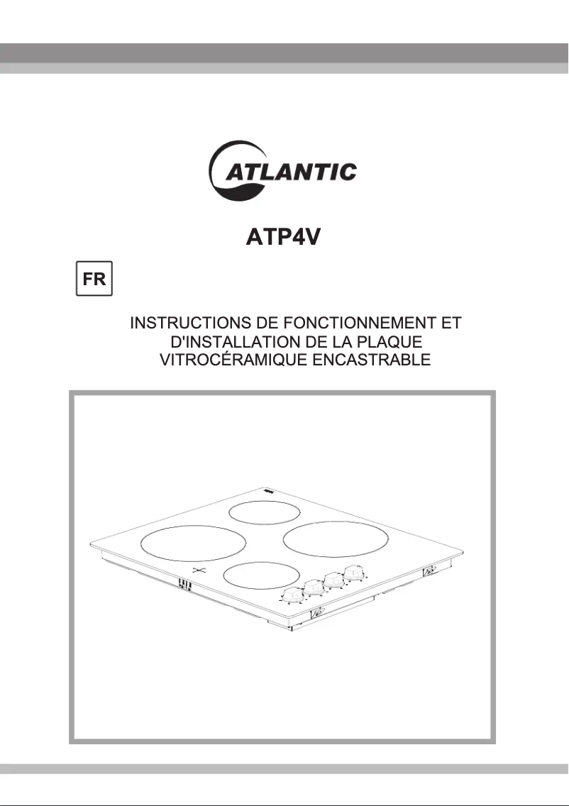 Page 1 de la notice Manuel utilisateur Atlantic ATP4V