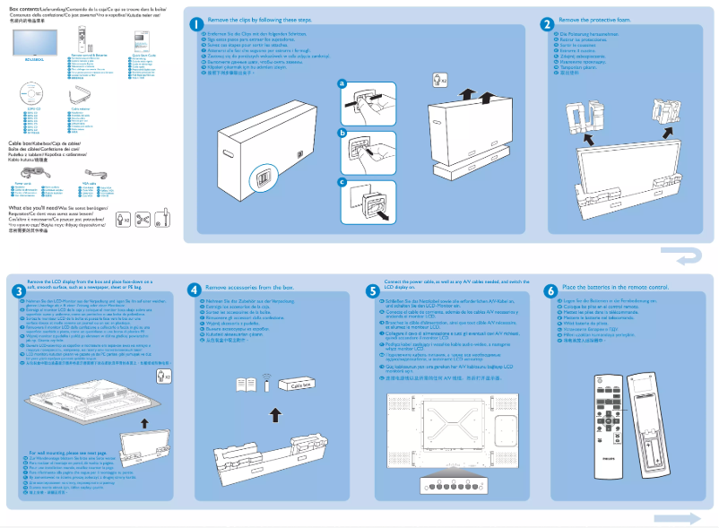 Page 1 de la notice Guide de démarrage rapide Philips BDL5585XL