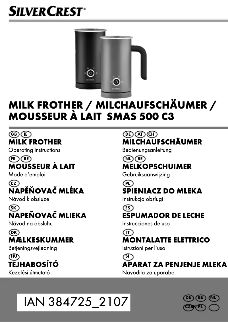 Page 1 de la notice Manuel utilisateur SilverCrest SMAS 500 A1