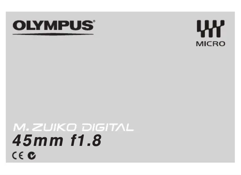 Image de la première page du manuel de l'appareil ED 45mm F1.8