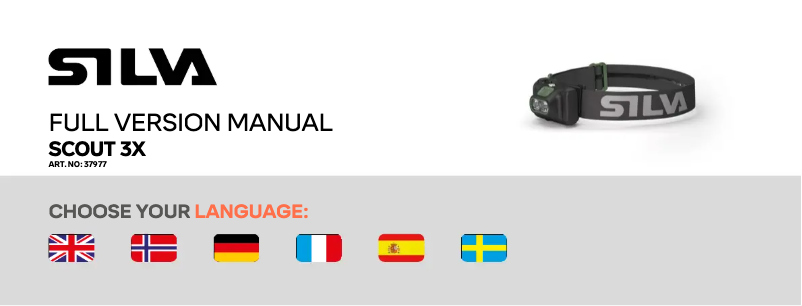Page n°1 - Manuel utilisateur Silva Scout 3X
