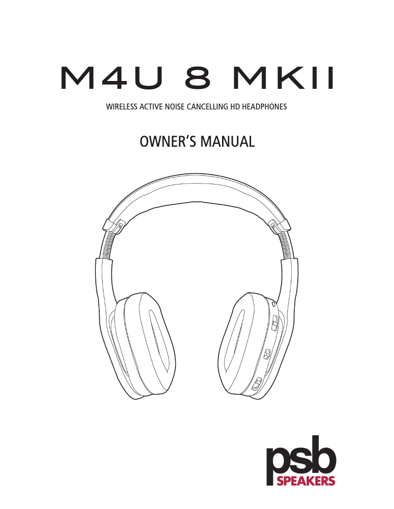Page n°1 - Manuel utilisateur PSB M4U 8 MKII