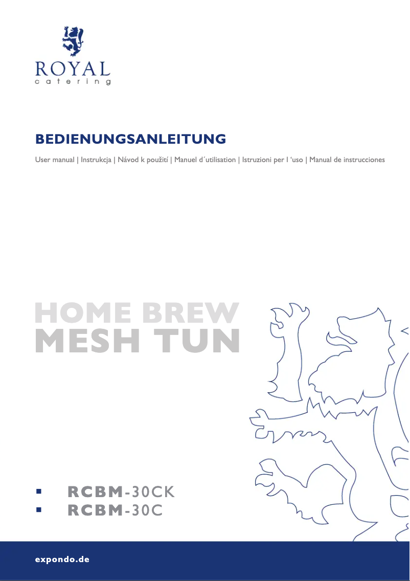 Página 1 del manual Manual de usuario Royal Catering RCBM-30CK