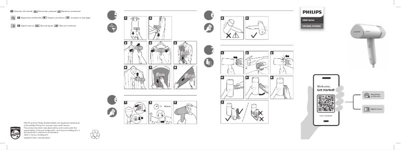 Page 1 de la notice Guide de démarrage rapide Philips 3000 Series STH3000