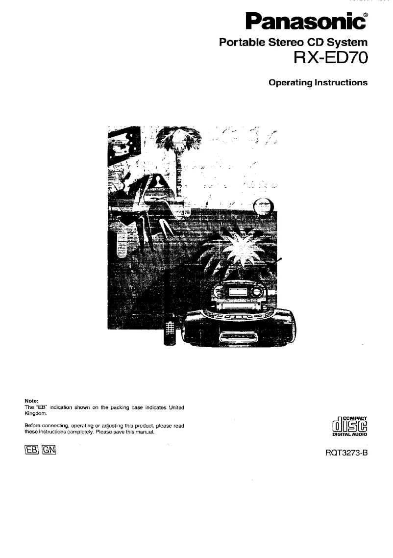 Page 1 de la notice Manuel utilisateur Panasonic RX-ED70