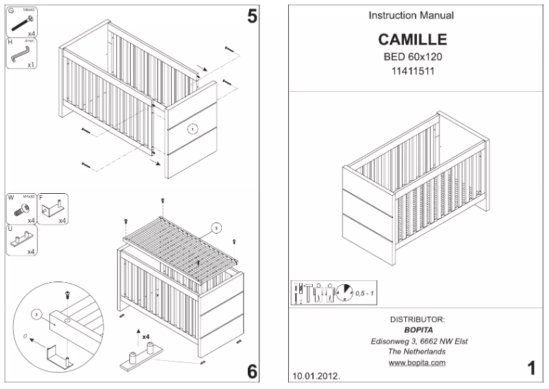 Image de la première page du manuel de l'appareil Camille