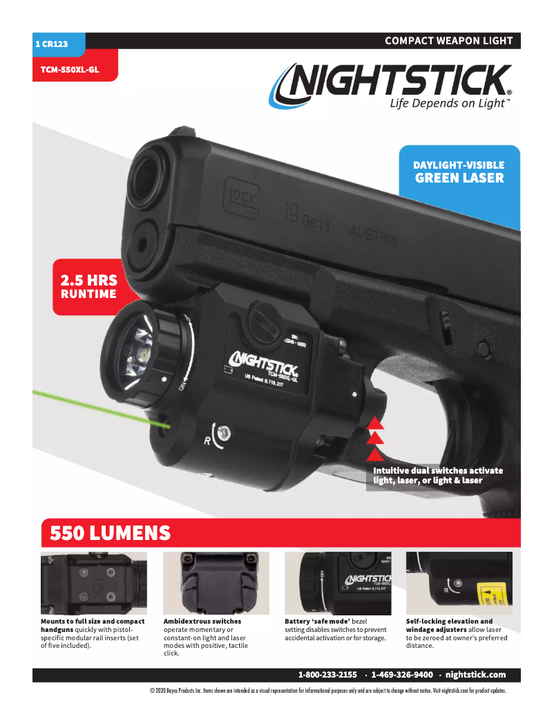 Página 1 del manual Manual de usuario NightStick TCM-550XLS