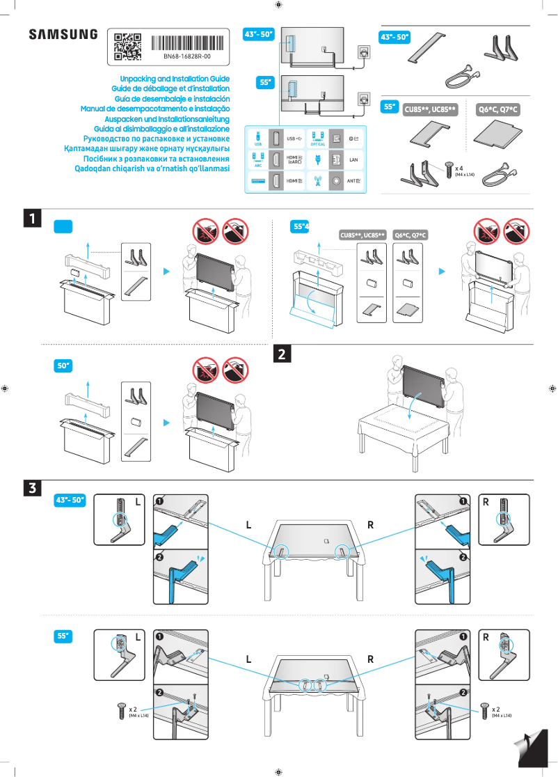 Page 1 de la notice Manuel utilisateur Samsung UA50CU8500U