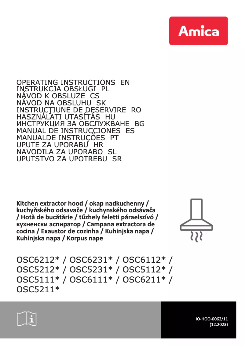 Page n°1 - Manuel utilisateur Amica OSC 6552 I