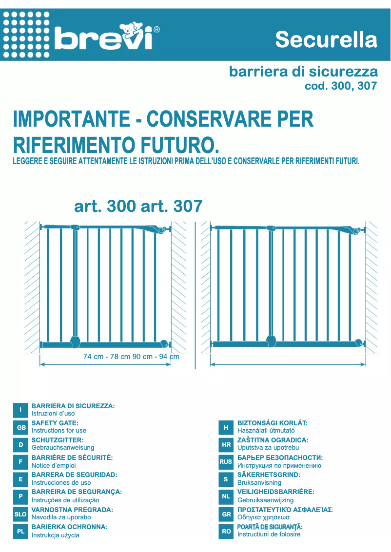 Page n°1 - Manuel utilisateur Brevi Securella 300