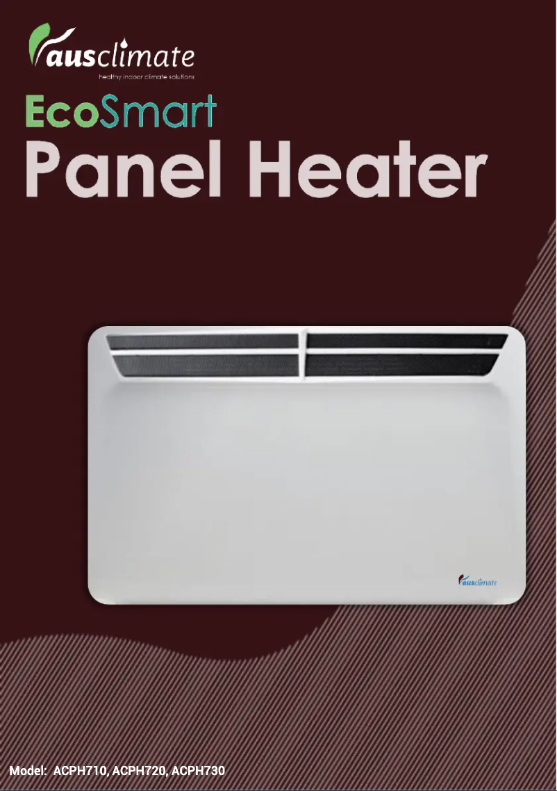 Page n°1 - Manuel utilisateur Ausclimate EcoSmart ACPH720