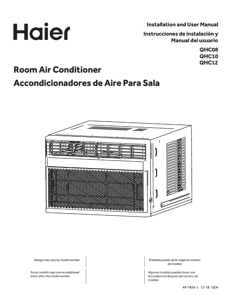 Page 1 de la notice Manuel d'utilisation et d'entretien Haier QHC12AX