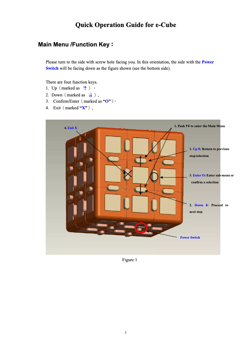 Image de la première page du manuel de l'appareil GPS e-Cube