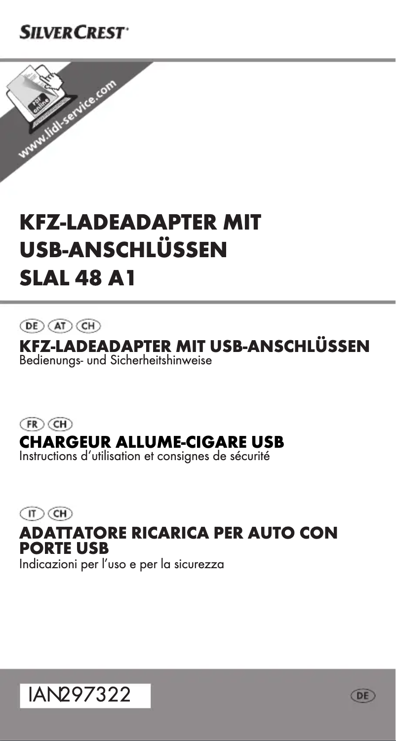 Page n°1 - Manuel utilisateur SilverCrest SLAL 48 A1