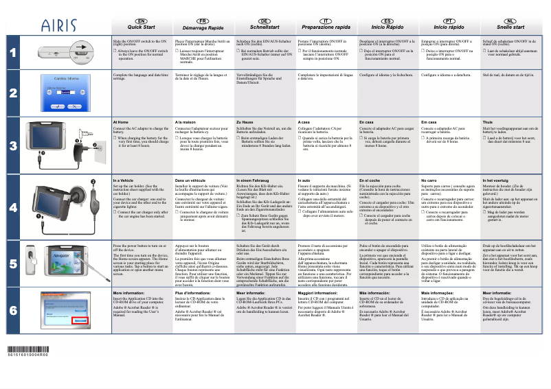 Page n°1 - Manuel utilisateur Airis T920